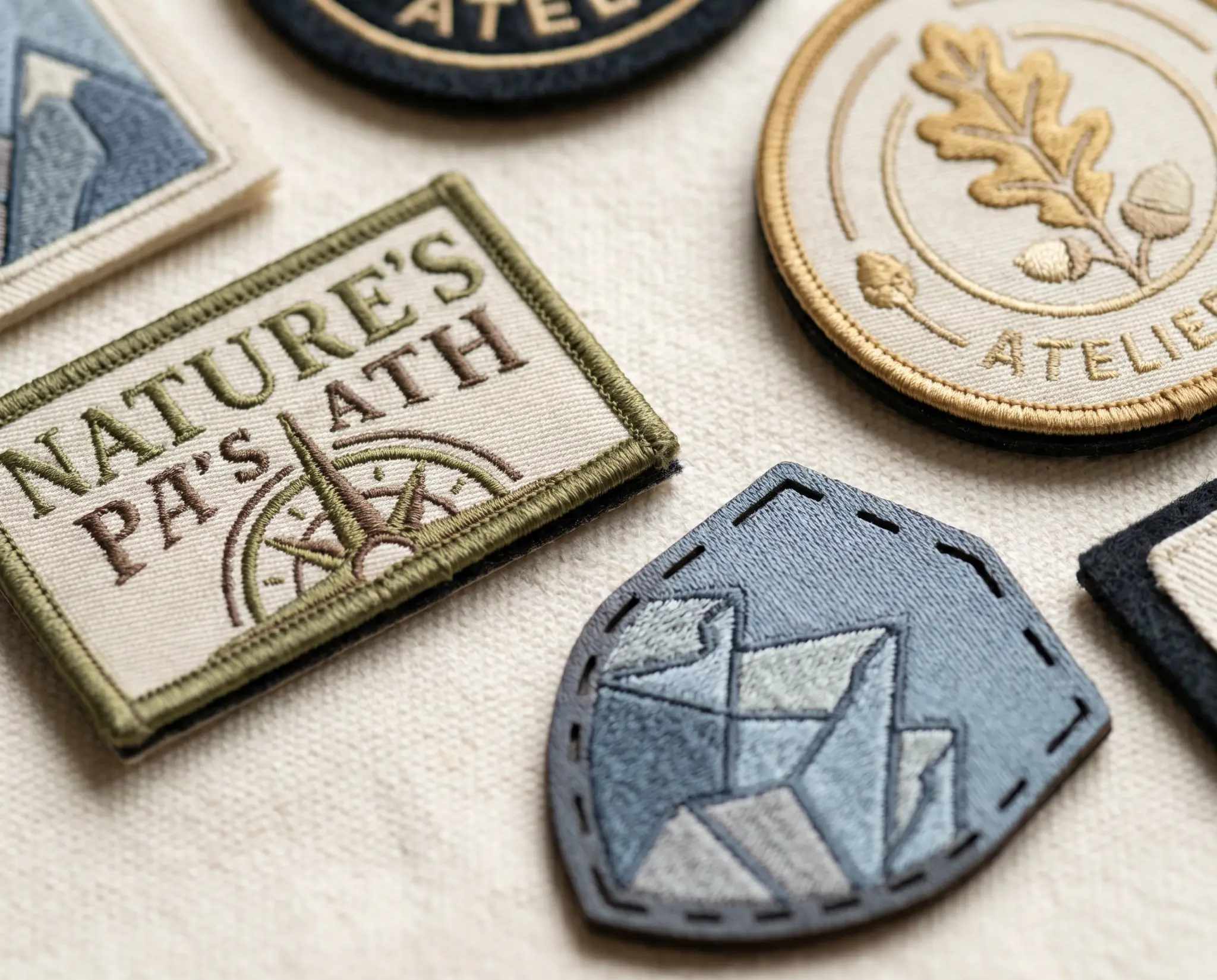 Patch brodé premium sur fond sombre